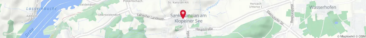 Kartendarstellung des Standorts für Kanzianus-Apotheke in 9122 Sankt Kanzian